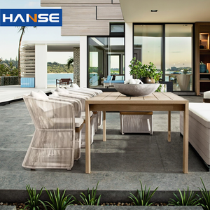 Meubles <span class=keywords><strong>de</strong></span> salle à manger d'extérieur 6 places <span class=keywords><strong>de</strong></span> Style Vintage français piscine bon marché Tables en osier rotin ensembles <span class=keywords><strong>de</strong></span> chaises modernes pour le <span class=keywords><strong>salon</strong></span> - Product Image 1