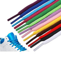 Lacets de chaussures ovales imprimés en polyester, multicolores, demi-ronds, pour chaussures de sport/course, 80-150 cm