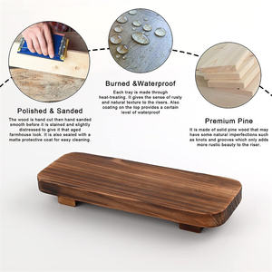 מגש עץ סטנד מעמד החווה בית חדר אמבטיה תפאורה דקורטיבי עץ מסבון בעל צלחת, מסען עץ - Product Image 3