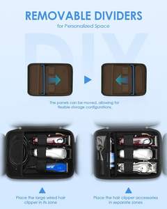 Estuche Rígido para Cortapelos, Estuche de Barbería para Cortapelos y Accesorios, Bolsa de Viaje para <span class=keywords><strong>Surker</strong></span>/Wahl/Andis/Novah, Protector de Afeitadora para Hombre, Kits de Aseo - Product Image 4