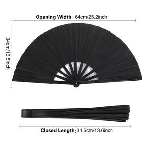 Gran 13 pulgadas UV Glow chino bambú plegable mano Rave ventilador pintado música festivales Club fiestas danza actuaciones recuerdo 33cm - Product Image 2