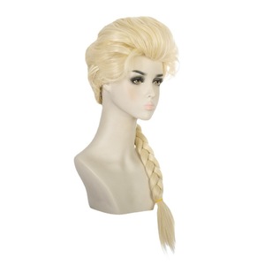 <span class=keywords><strong>Perruque</strong></span> synthétique droite de cosplay <span class=keywords><strong>Elsa</strong></span> La <span class=keywords><strong>Reine</strong></span> <span class=keywords><strong>des</strong></span> <span class=keywords><strong>Neiges</strong></span> de haute qualité, longueur moyenne 50 cm, couleur beige, densité 100 %, pour fête d'Halloween et anime - Product Image 6