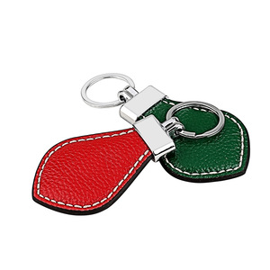 Leder-Tropfenform-Schlüsselanhänger, Auto-Schlüsselring mit Silberverschluss für Männer und Frauen, Geschenk im Großhandel - Product Image 4