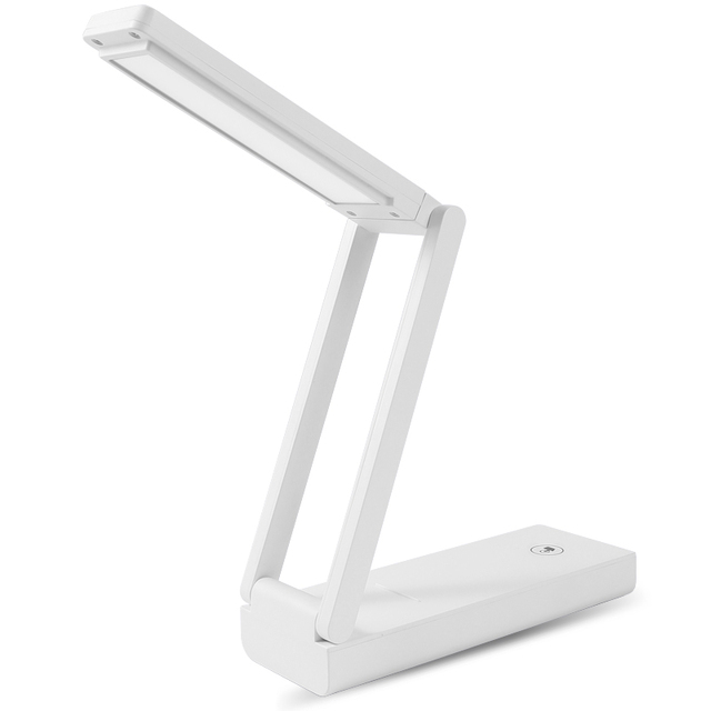 Smart Modern Desk Lamp Battery Powered Reading Light Wireless Portable Rechargeable Cordless Folding Table Lamp
