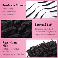 Extensiones de Cabello Humano Virgen 100% Natural, Rizado y Liso, para Crochet, Sin Nudos, Pre-Separadas, Estilo Yaki, para Trenzas