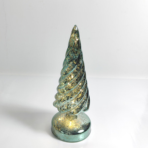 Nouveau style beau arbre en verre fait à la main artisanat décorations pour la maison arbre <span class=keywords><strong>de</strong></span> noël avec lumière led pour la décoration <span class=keywords><strong>de</strong></span> noël - Product Image 5