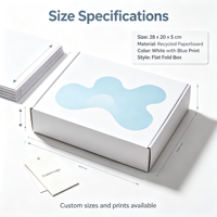 Boîte pliante en papier blanc personnalisée, acceptant les commandes d'échantillons, boîte d'expédition recyclable pour l'emballage de vêtements et de textiles.