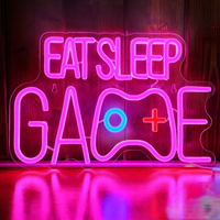 Enseigne néon LED alimentée par USB pour salle de jeu, lumière murale personnalisée pour zone de jeu, chambre, bar, décoration de fête pour gamer, ou man cave.