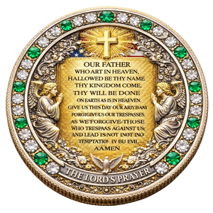 Vente en gros 2026 Pièce de monnaie en fer plaqué personnalisée Nouvelle Religion 2D Reine du Ciel Prière du Seigneur Cadeau - Product Image 4