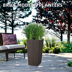 YZT Grande Taille Moderne Commercial Jardinières Style Mexicain Intérieur/Extérieur Durable Pots De Fleurs <span class=keywords><strong>En</strong></span> Plastique pour Jardinier <span class=keywords><strong>Eden</strong></span> - Product Image 4