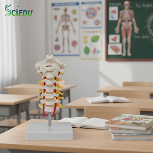 Modelo de Esqueleto Humano SCIEDU con 7 Vértebras Cervicales y Hueso Occipital, Recurso de Enseñanza para Entrenamiento Médico - Product Image 1