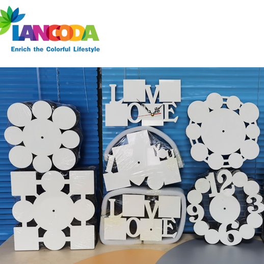 Lancoda 9 панелей сублимационные MDF Семейные настенные часы