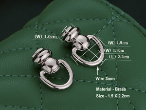 Vis Chicago en laiton avec anneaux, rivets à vis avec anneau en D pivotant, connecteur de chaîne de sac, vendu par lot ou à l'unité - Product Image 6