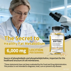 Gélules <span class=keywords><strong>de</strong></span> lécithine naturelle 700 mg <span class=keywords><strong>de</strong></span> phosphatidyléthanolamine (phospholipides) <span class=keywords><strong>de</strong></span> marque privée – Complément alimentaire en gélules molles - Product Image 5