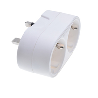 Adaptateur de voyage E-020-7 Schuko européen Allemagne, double prise vers prise britannique de type G, pour Singapour, Malaisie, Émirats arabes unis, Hong Kong