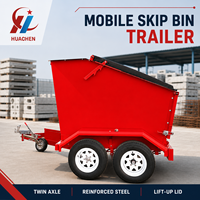 Remorque à benne basculante mobile ISO9001 WMI DOT pour déchets lourds, avec système hydraulique, fabricant OEM