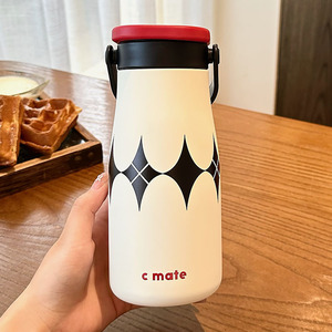 แก้วน้ำสแตนเลส C Mate ขนาด 500 มล. ขวดน้ำเก็บอุณหภูมิสำหรับเดินทางและกิจกรรมกลางแจ้ง พร้อมหลอดและฝาปิด - Product Image 3