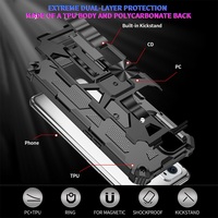 Coque de téléphone TPU à double couche pour OnePlus 10, 9 Pro, 8T, 9R, antichoc, avec béquille