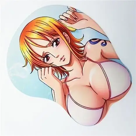 Lylong mousepad Gel silikon ergonomis, Kustom kartun 3D anime boob bokong bantalan mouse dengan sandaran pergelangan tangan, foto seksi