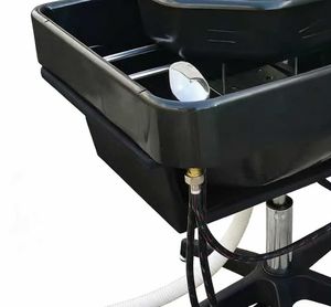 Soporte móvil para lavacabezas con función de ensamblaje, cubierta para camilla de masaje y belleza con asiento, soporte para lavacabezas que permite sentarse y doblarse sobre el lavacabezas - Product Image 6