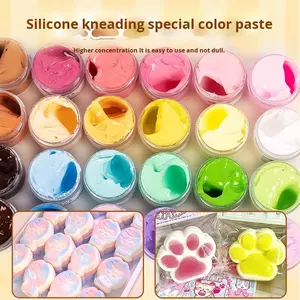 Silikon-DIY-Materialset für Unisex Handgemachte Katzenpfoten Langsam Rückfedernde Stressabbau-Küchen- und Lebensmittelspielzeuge mit Klebstoff-Gussformen - Product Image 2