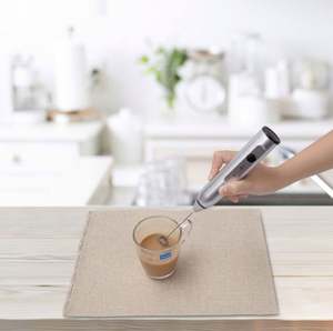 Batidora de Leche Eléctrica de Acero Inoxidable, Mini Mezcladora de Café, Espumador de Leche, Batidora de Huevos, Espumador de Leche Recargable - Product Image 4