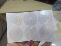 Impression d'autocollants adhésifs en vinyle holographique personnalisés, étiquette de sécurité d'emballage holographique de garantie