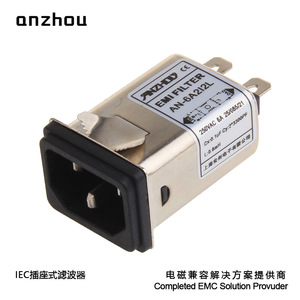 Filtre EMI de type prise Anzhou Iec, filtre de ligne électrique An 3a2i2l pour la compatibilité électromagnétique - Product Image 2