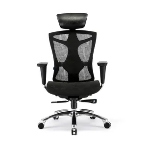 Cadeira ergonômica Boss 3D com encosto alto de design moderno com malha que proporciona o máximo conforto e apoio