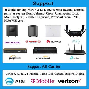 Système d'antenne 4G LTE/5G omnidirectionnelle extérieure 2x2 <span class=keywords><strong>MIMO</strong></span> avec connecteurs F et TS9, câble de 5 mètres/poteau de montage (kit complet) - Product Image 5