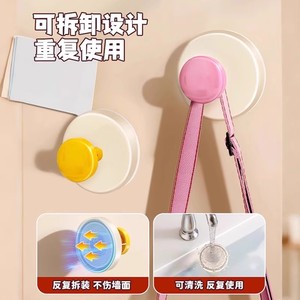 Diy Suction Cup <b>Hooks</b> Round Wall Mounted No Drilling Childrens Key Hat Organizer Strong <b>Adhesive</b> - Product Image 3