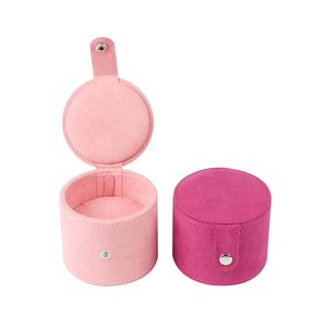 Tùy chỉnh các tông màu hồng Vòng giấy nhung thiết kế mới sang trọng Bông Tai Mặt Dây chuyền Hộp bao bì hộp đồ trang sức - Product Image 5