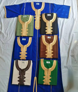 CCY-Jalabiya ملابس إسلامية تطريز العباءات المغربية مصمم مسلم سعودي قفطان طويل ثوب للرجال - Product Image 5