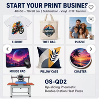 Presse à chaud semi-automatique à double station 16x24 avec alignement laser pour impression DTF sur coton, vinyle, t-shirts adultes, vêtements de sport et manches.