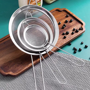 Stainless Steel <b>Strainer</b> Set 3 Sizes <b>Mesh</b> Sieve For Kitchen Cooking Food Prep - Product Image 1