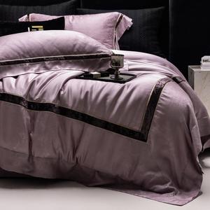 Juego de edredón Jacquard Rosa fresco de verano de gama alta, sábanas de Lyocell, cobertores tamaño Queen King con 2 fundas de almohada suaves, juego de cama - Product Image 2