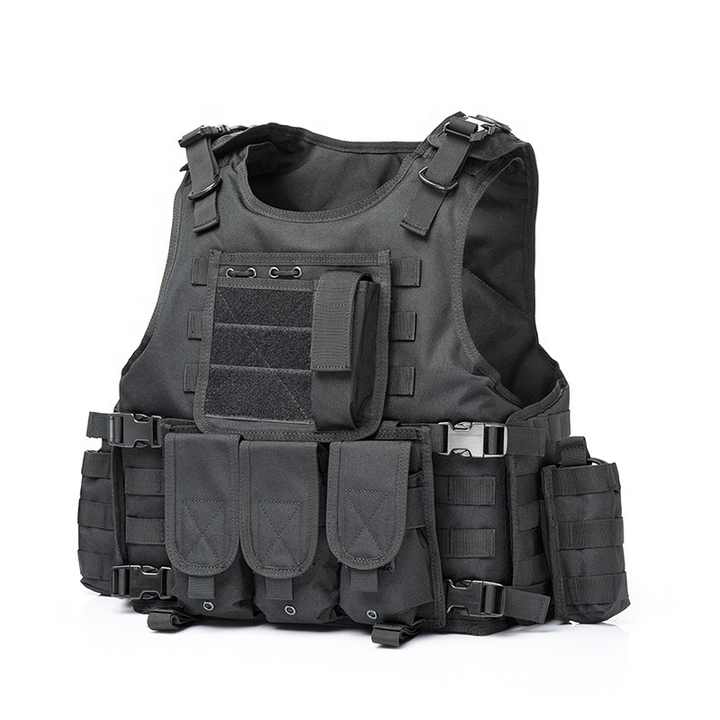 doorslay Heren Outdoor Modulair Vest 600D Oxford Stof Jachtuitrusting Laadvermogen Vest met Hydratatie Zak, Meerkleurig, M