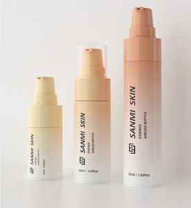 15ml 30ml 50ml Marca color plastic matte airless pump bottle cosmetic airless pump bottle
