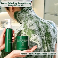 Masque Corporel Blanchissant à l'Enzyme et aux Bulles d'Oxygène, Traitement Exfoliant Corporel Triple Enzyme Professionnel pour Peaux Noires