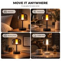 Lampe de table rétro à intensité variable avec commande tactile sans paliers de haute qualité pour salon, salle à manger, salle de lecture, lampe de table LED
