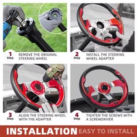 Vente en gros 13 pouces universel Volant de voiture en PU pour les sports de course et de dérive