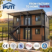 Maison modulaire de luxe à 2 étages de haute qualité, conteneur préfabriqué pour bureau et location de vacances