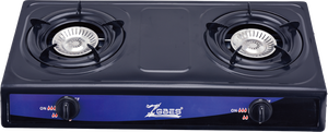 Table de cuisson à gaz ZGBES 2 brûleurs, surface en acier noir, allumage piézoélectrique, flamme bleue, pour usage domestique en cuisine - Product Image 4