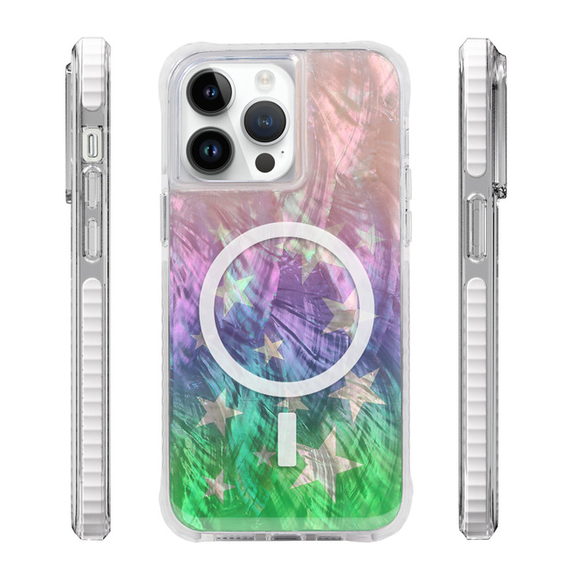 Luxury Brand Magnetic Anti Yellow Shockproof Tpu Pc Slim Mobile Phones Cover Case for Iphone 15 14 13 Pro Plus