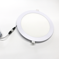 Panneau lumineux LED carré rond ultra fin encastré 3w 6w 9w 12w 18w 24W en aluminium pour éclairage intérieur hôtel