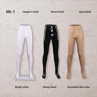 Maniquí de exhibición para ropa, modelo de escaparate, maniquí de parte inferior del cuerpo masculino para ropa interior, blanco brillante, negro brillante, maniquí de plástico con soporte, maniquí de pantalones