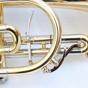 <span class=keywords><strong>Corneta</strong></span> de Latón Dorado de Alta Calidad <span class=keywords><strong>con</strong></span> Acabado Transparente, Clave en Si Bemol <span class=keywords><strong>con</strong></span> Gatillos y Estuche, Instrumento Musical - Product Image 4