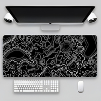 Tapis de souris de jeu personnalisé par sublimation, tapis de souris 4mm, taille XL 90*40cm lignes blanches