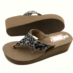 Sandales à bout ouvert élégantes pour femmes, bleu marine, ornées de cristaux étincelants, semelle épaisse, écologiques, printemps - Product Image 2