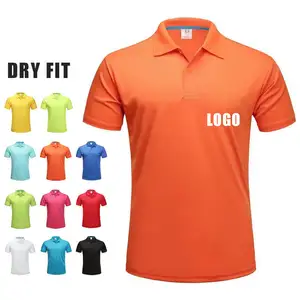 批发定制标志性能超大安全快干修身颜色复古男式衬衫高尔夫衬衫马球